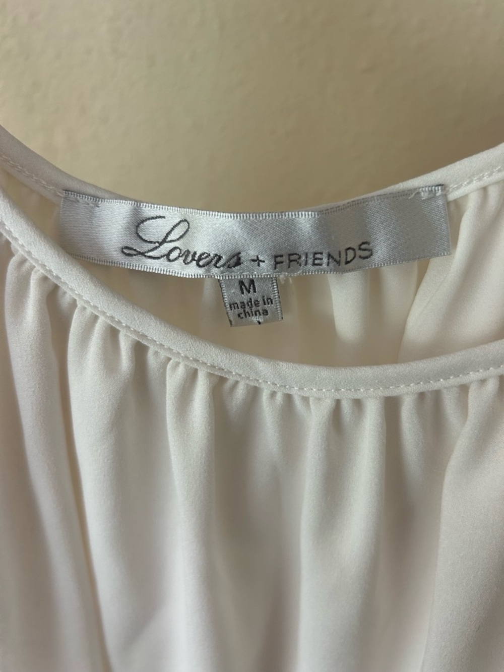 Lovers + Friends Ivory Gathered Neck Slip - Picture 2 of 9